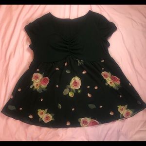 Plus Size Floral Baby Doll - Boutique